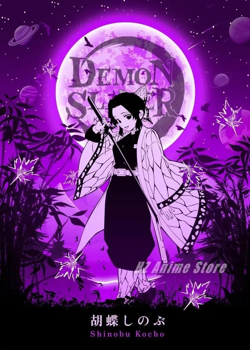 

Demon Slayer Anime Moon Posters Kamado Nezuko Portrait Manga Print Canvas Painting Picture for Living Room Home Decor Wall Art 21X30CMNo Framed