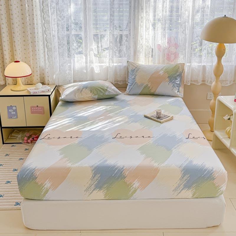 2026 Fresh Style All-Cotton Fitted Sheet: Pure Cotton, Fully Enclosed Mattress Protector for Dormitory Single Bed