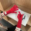 Christmas vibe scarf women's winter new Ankara red scarf long versatile knitted shawl scarf