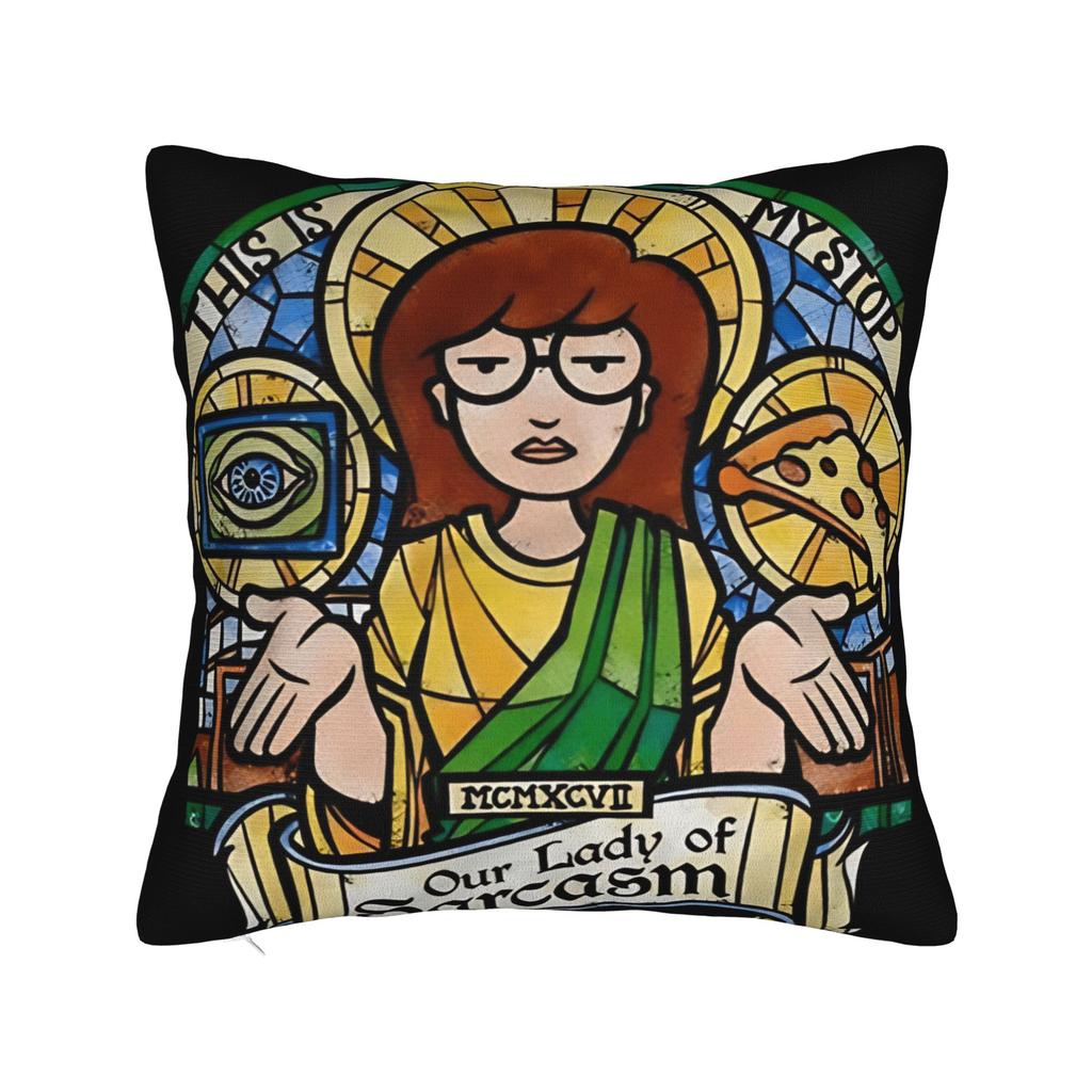 Sick Sad World Pastel Darias 90s MTV Beavis Square Pillow Case  Cushion Covers Customized Decor Pillowcase for Sofa 45x45cm