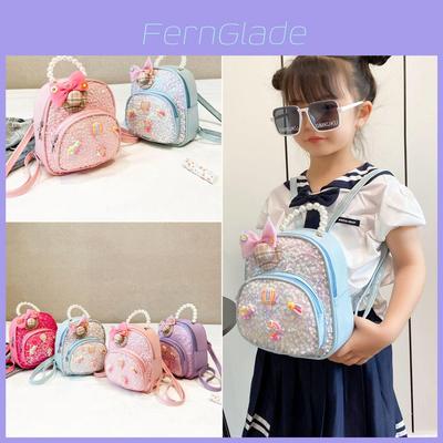 Childrens Cartoon Backpack With Pearl Handle And Butterfly Design For School Use