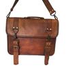 Ekte lær Vintage Laptop Messenger Koffertveske Satchel Håndlaget menn