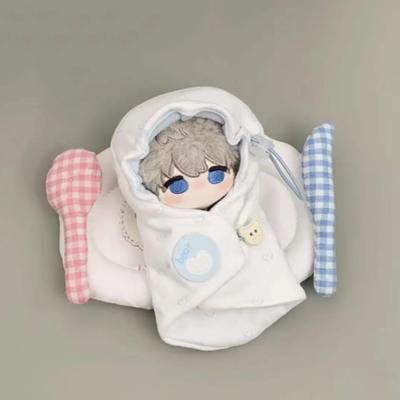 Wickeln 10cm Baumwollpuppe Wickelkleidung Schlafsack Kleine Decke 10cm Puppenkleidung Kreatives Lustiges Puppen Anzieh-Set