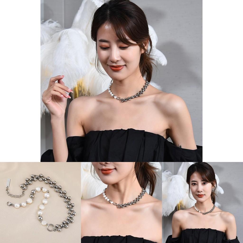 Stylish Natural Baroque Pearl Choker Necklace For Women With Unique Design And Elegant Aesthetic