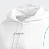 Adidas Originals Cropped Hoodie Letter Logo Print Hooded Sweatshirt Women hoodies White GC8789