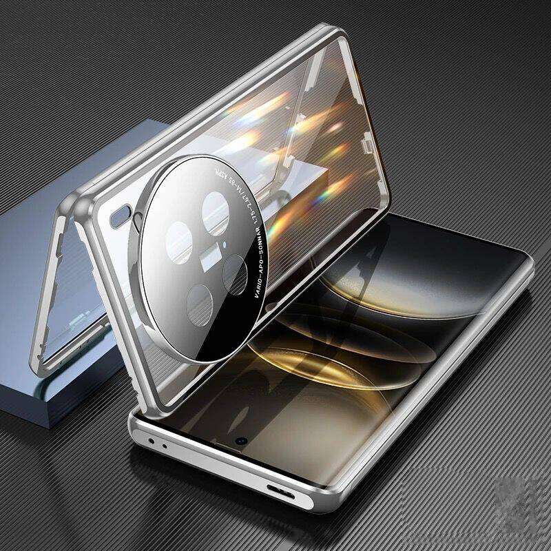 Magnetic Case for Vivo X200 X100 X100S X300 X90 Y500 Pro Ultra with Metal Frame Double Sided Tempered-Glass Full Lens Protection Cover Phone Bumpers