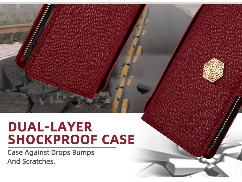 Cross Honor Wristband Phone Case - Fits Honor 50, X10, 10x Lite, Drop-Proof, Leather