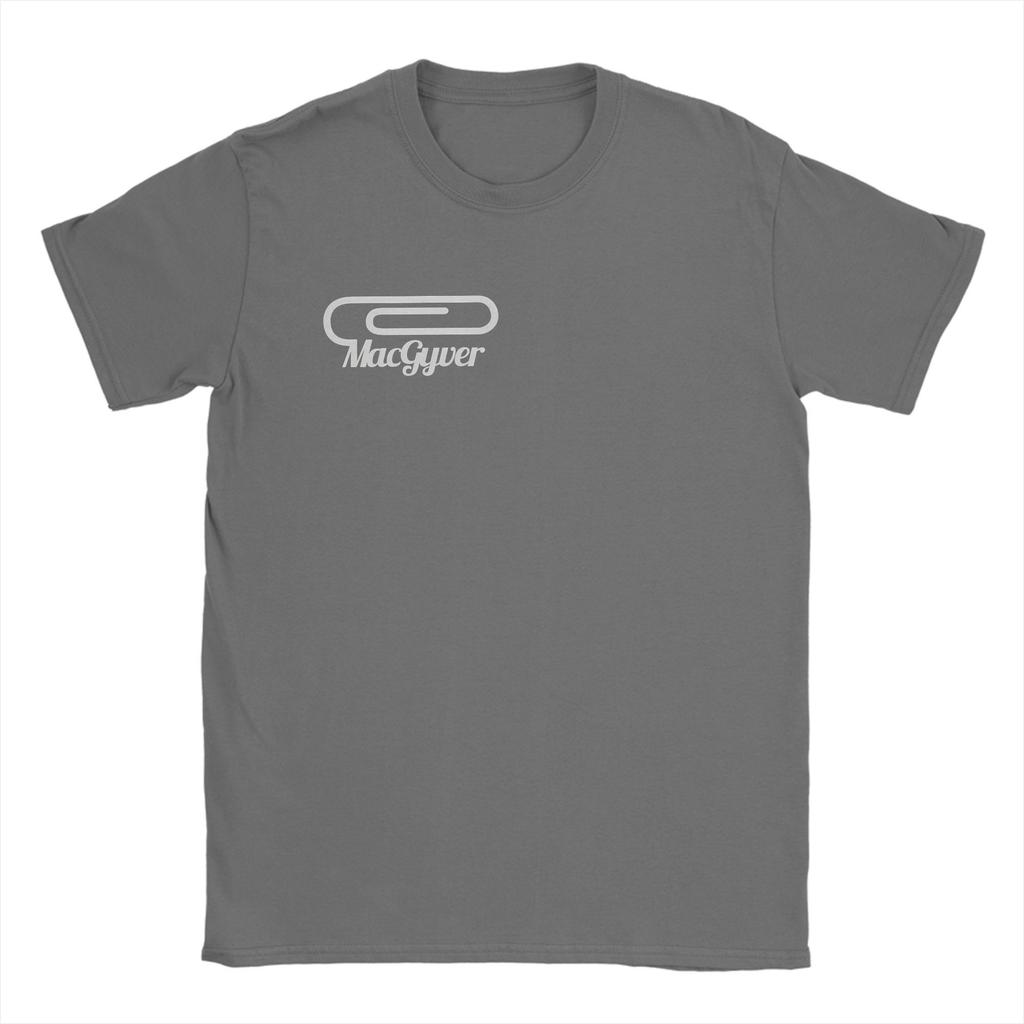 Men MacGyver TV Series Utility Paper Clip T Shirt Ingenuity Cotton Tops Funny Short Sleeve Round Neck Tee Shirt New T-Shirts