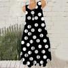 Round Dot Pattern Fashion Women Mini Dresses Summer Sleeveless 3D Printing Street Ladies Trend Dress 3XL Plus Size Casual Dress