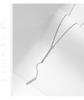 MODIAN S925 Sterling Silver Elegant Y-Chain Necklace with Full Diamond for Women