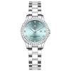 OLEVS Quartz Wristwatch Elegant Luxury Ceramics Strap Waterproof Auto Date Diamond Bezel Watch for Women