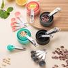 8Pcs/Sets Household Measuring Spoon,Measuring Cup Plastic Spoon Stainless Steel Handle Kitchen Measuring Cup Spoon Baking Tool