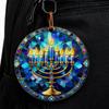 1/2/3Pcs Ceramic Ornament Engraved Colorful Comfortable Feel Decorative Stained Glass Hanging Pendant Garden Balcony Decor