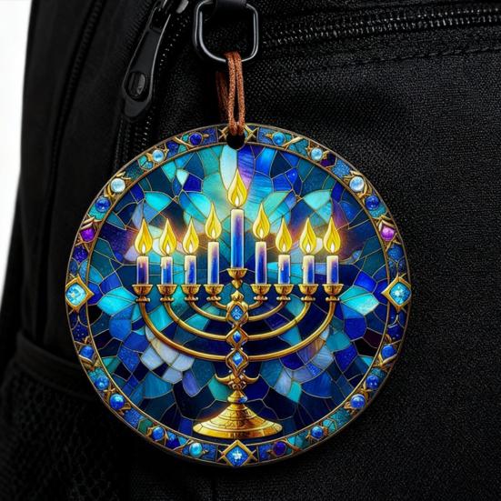 1/2/3Pcs Ceramic Ornament Engraved Colorful Comfortable Feel Decorative Stained Glass Hanging Pendant Garden Balcony Decor