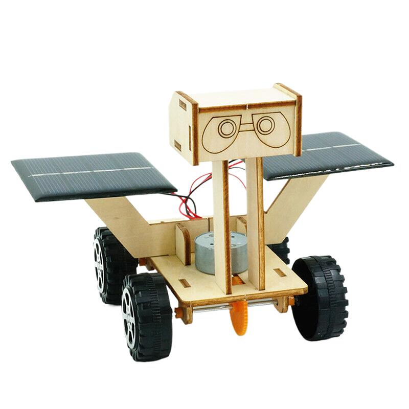 Creative Diy Handmade Solar Powered Mars Rover Model Toy Children'S Wooden Teaching Tool Technology Small Maker Puzzle Toy