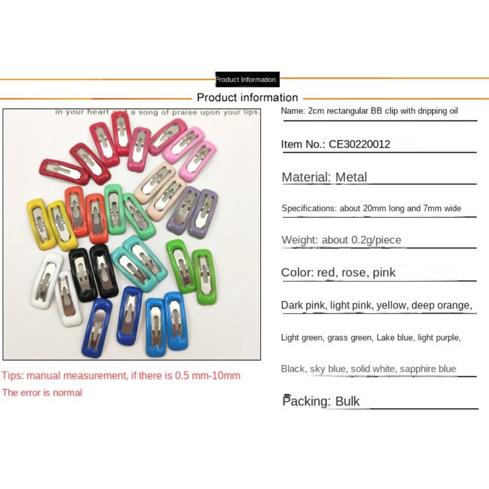 10Pcs/set Side Clip 2cm Mini Cute Hair Clip Hair Clip Doll Head Clips Mini Metal  Baby