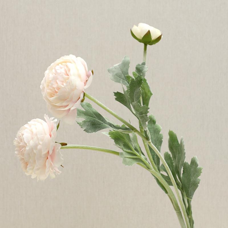 LAN Kwai Fong Flocking 3 Head Thousand Zi Lullian Simulation Flower Home Living Room Decoration Fake Flower Wholesale