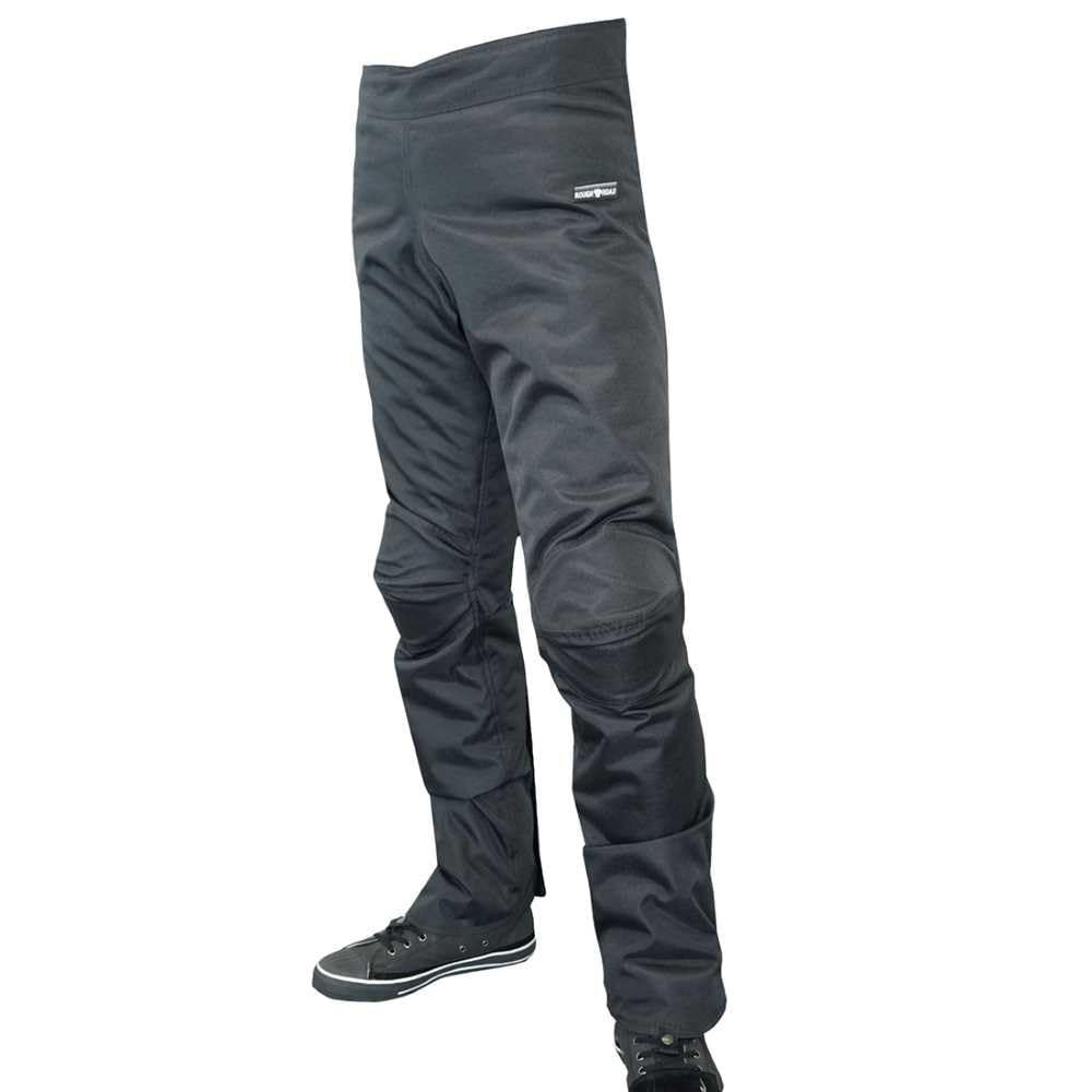 Easy Motorcycle Size M RR7700 ROUGH&ROAD Wrap-Over Pants, Black, (30-36 inches),