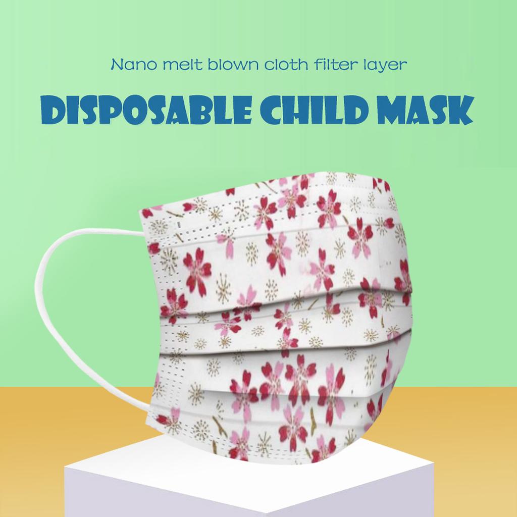 Voksenmaske Engangsansiktsmaske Industriell 3-lags øreløkke 10/20/30/40/50/100 STK