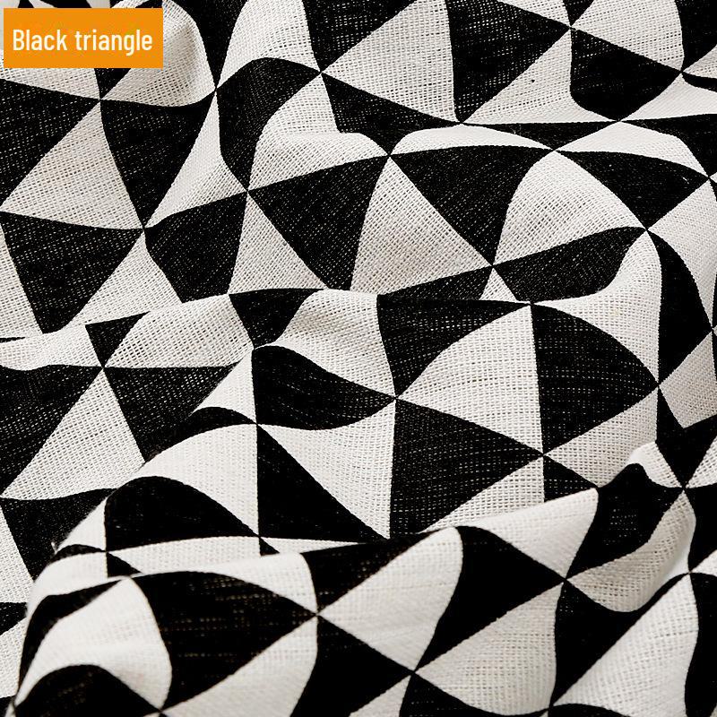 Floral Plaid Cotton-Linen Fabric for Tablecloths, Curtains, Sofas, and DIY Projects