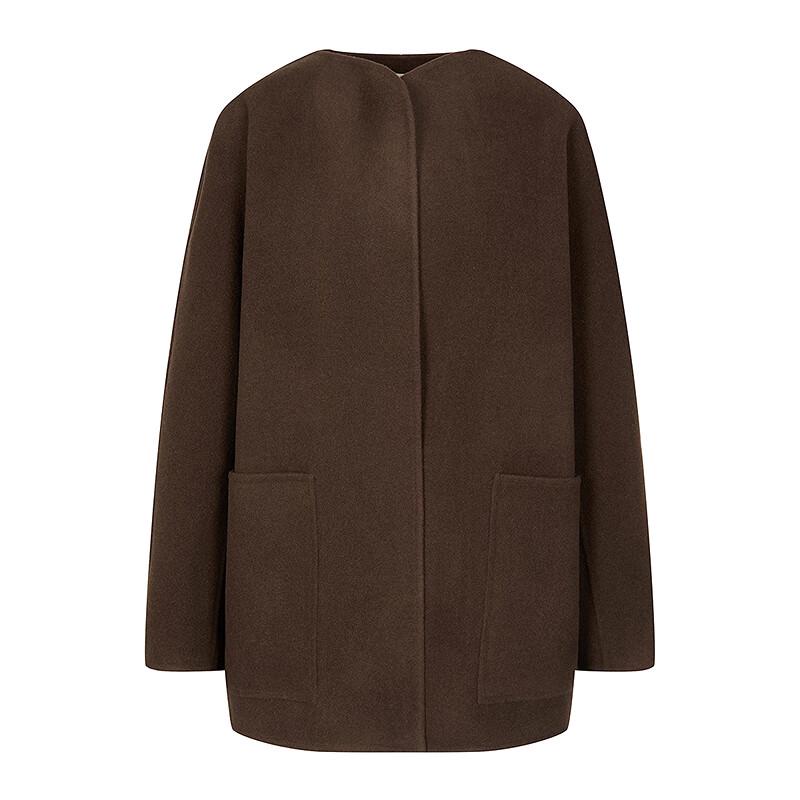 LESS 2025 Winter Casual Simple Short Wool Coat