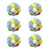 Pet Cat Toy Colorful Handmade Bouncy Balls Kitten Toy Plush Bell Balls Toy