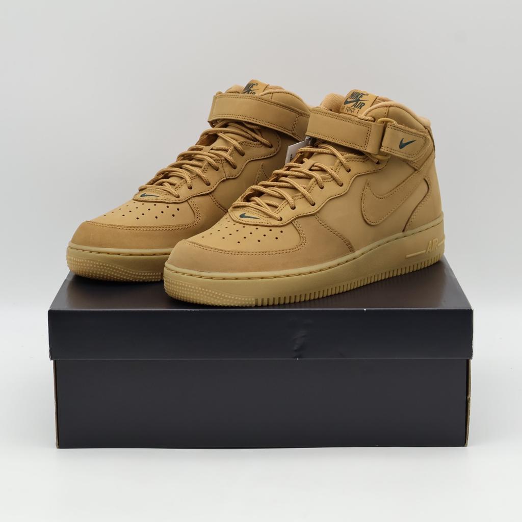715889-200 Nike Air Force 1 '07 Mid Flax Outdoor Green 2025 (Men's)