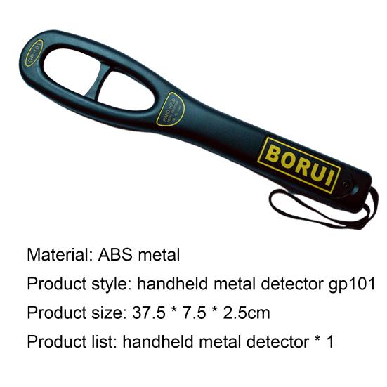 GP101 Metal Detector Handheld High Sensitivity ABS Acousto-optic Vibration Alarm Scanner