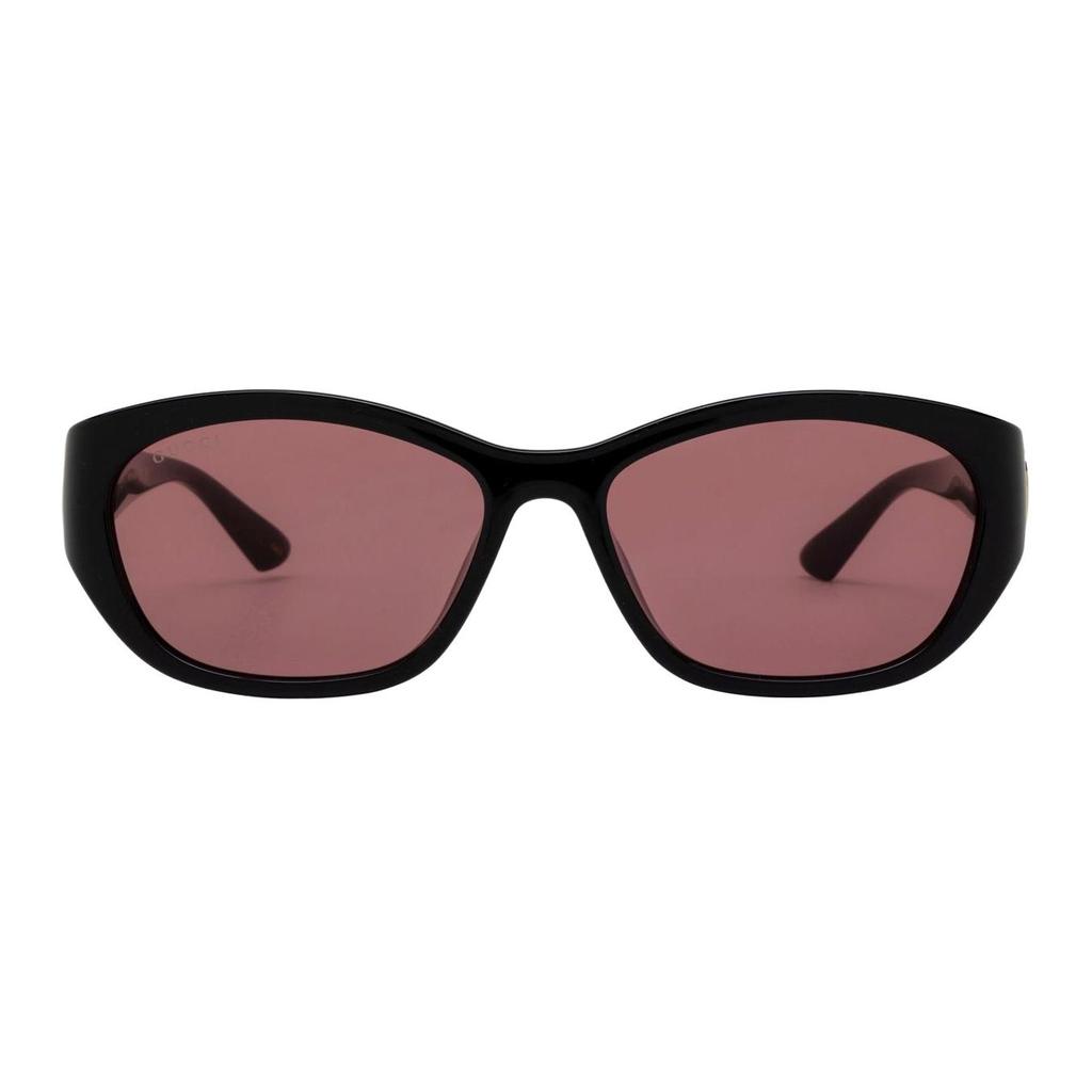 Gucci Original Design Irregular Sunglasses Women's Black