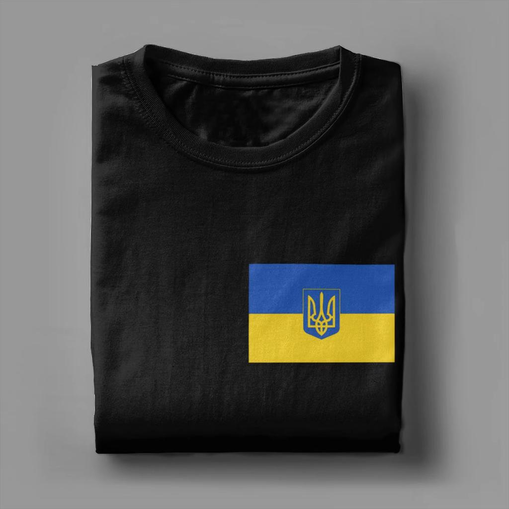Ukraine Flag Blue And Yellow T Shirt Summer Hip Hop T-Shirts Adult Cotton O Neck Oversized Tees Streetwear Tshirt Short Sleeve Casual Clothing
