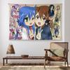 Glücksstern und K-On Anime Wandteppich Wandbehang Wandkunst Kawaii Cutecore Zimmerdekoration Ästhetische Zimmerdeko Zubehör