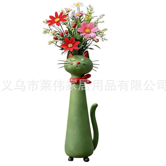 Funny Cat-shaped Vases, Vase Ornaments, Home Office Decoration, Cartoon Animals, Gifts, Multiple Options to Choose From