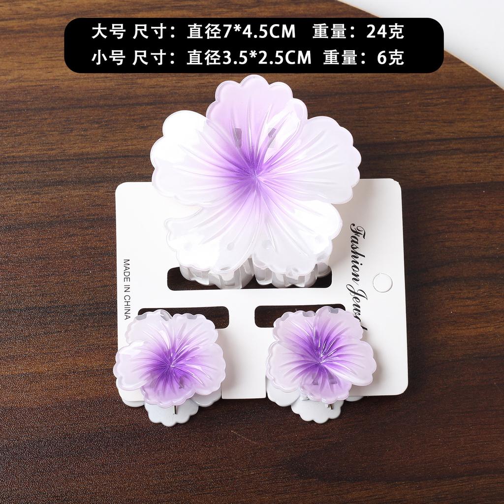 2025 New Egg Flower Grab Clip Retro Color Flower Hair Claw Clip Lady Side Grab Half Grab Back Head Shark