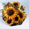 Sunflowers And Butterflies Garden 8-Frame for Travel, Camping, Casual Lightweight Portable Umbrella, Essential for Every Family Holidays Birthday Gift
