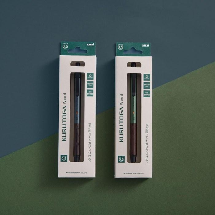 Mitsubishi Pencil Kurutoga Wood Sharp Pencil 0.5mm Forest Green M5KW1P.88