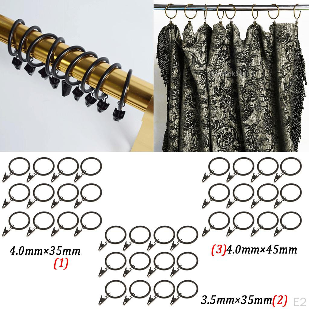 12 Curtain Pole with Clips for 45mm/35mm Diameter Poles