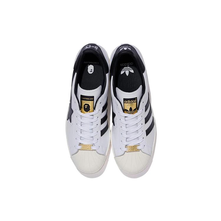 New Adidas Originals Superstar 80s Bape White Black