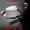 Motorcycle Rear View Mirrors For Sportster Road King Street Electra Glide Road Glide Dyna Softail 1982-2024 (Black)