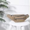 Noora Leather Beige for Men's & Women's Waist Bag Fanny Bag Travel Pouch Passport Holder