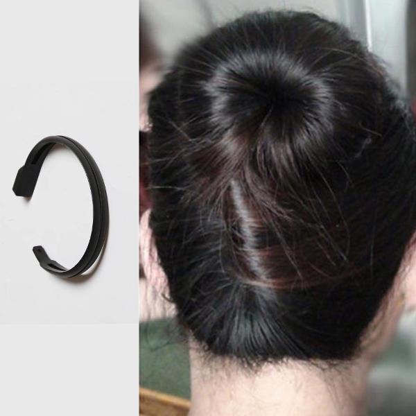 1pc Women Hair Styling Updo Donut Bun Clip Tool French Twist Maker Holder Charm