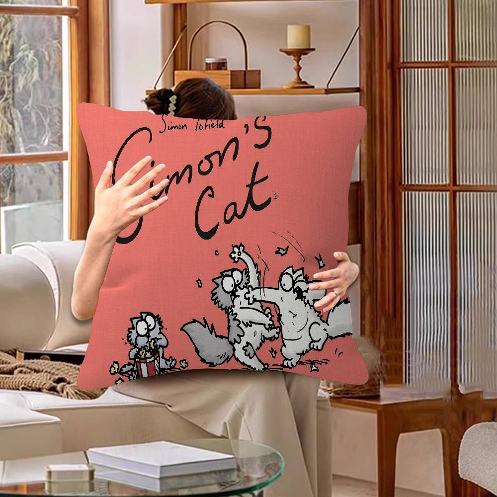 Cartoon Simons Cat 45*45cm Cushion Cover Pillow Cover Decor Pillowcase Home Pillowcase For Couch Pillow