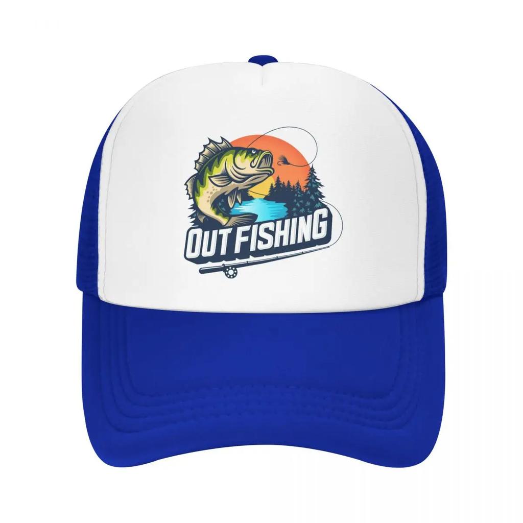 Custom Out Fishing Trucker Hat Unisex Women Adjustable Adult Fish FisherUnisex Baseball Cap Spring Dad Hat