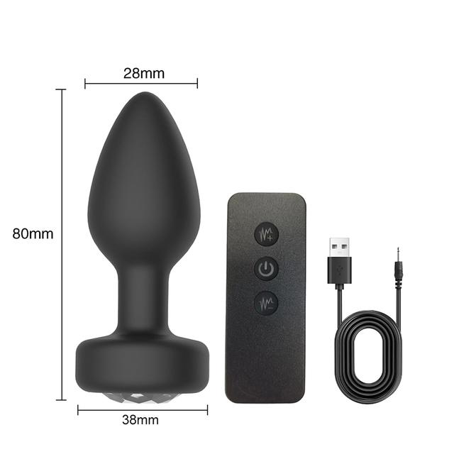 Anal Plug Vibrator for Men Butt Plug Portable Massager Wireless Remote Control Dildo Vibration Sex Toys for Male Adult Toys