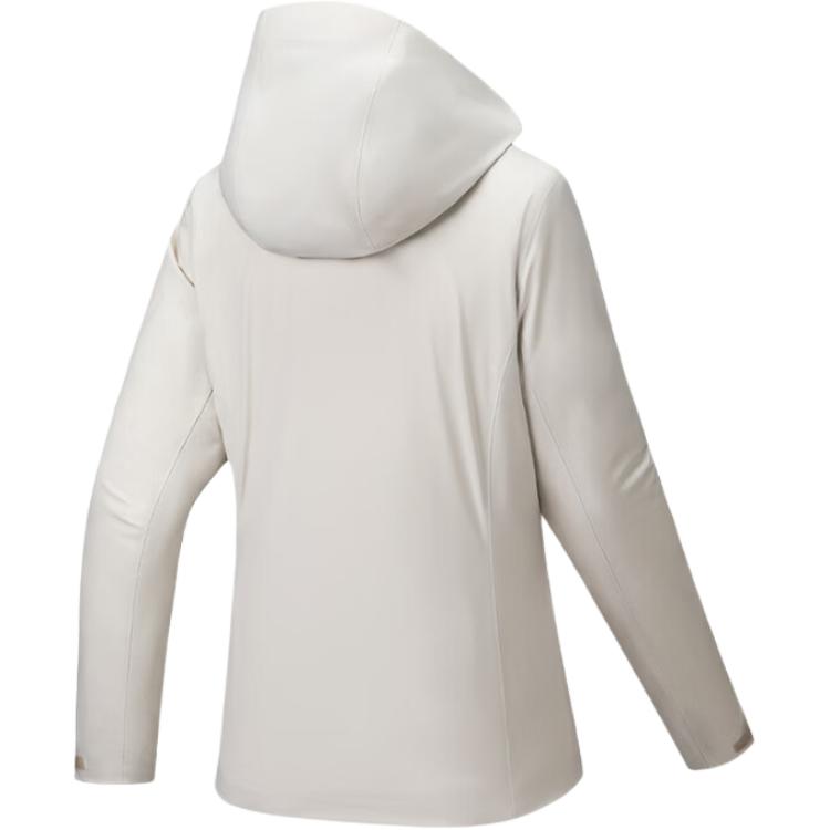 Anta Versatile Zip-Up Hooded Hard Shell Simple Waterproof Windproof Breathable Jacket Women Outerwear 162537616-1