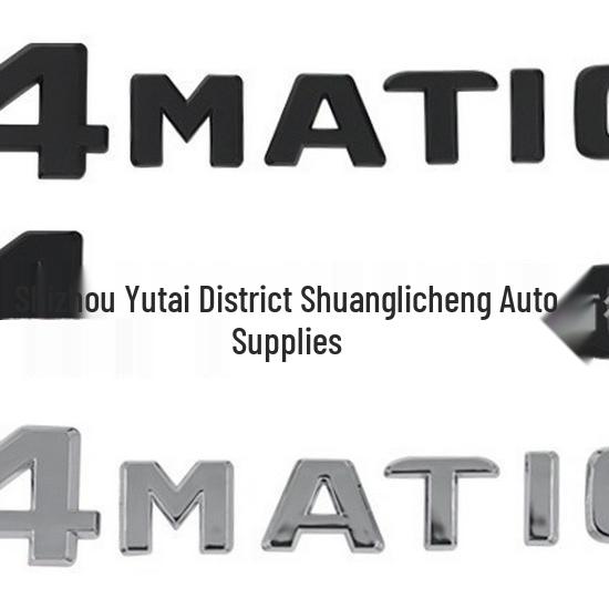 Mercedes 4MATIC Decal - Modified Four-Wheel Drive Logo Emblem for Rear and Sides.