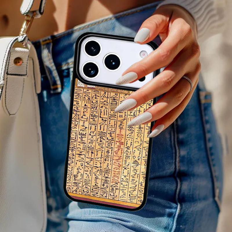 Egypt Cuneiform Akkadian Phone Case For iPhone 17 Air 14 15 13 12 Max Cover For Apple 14 15 16 16e 11 Pro Max Plus