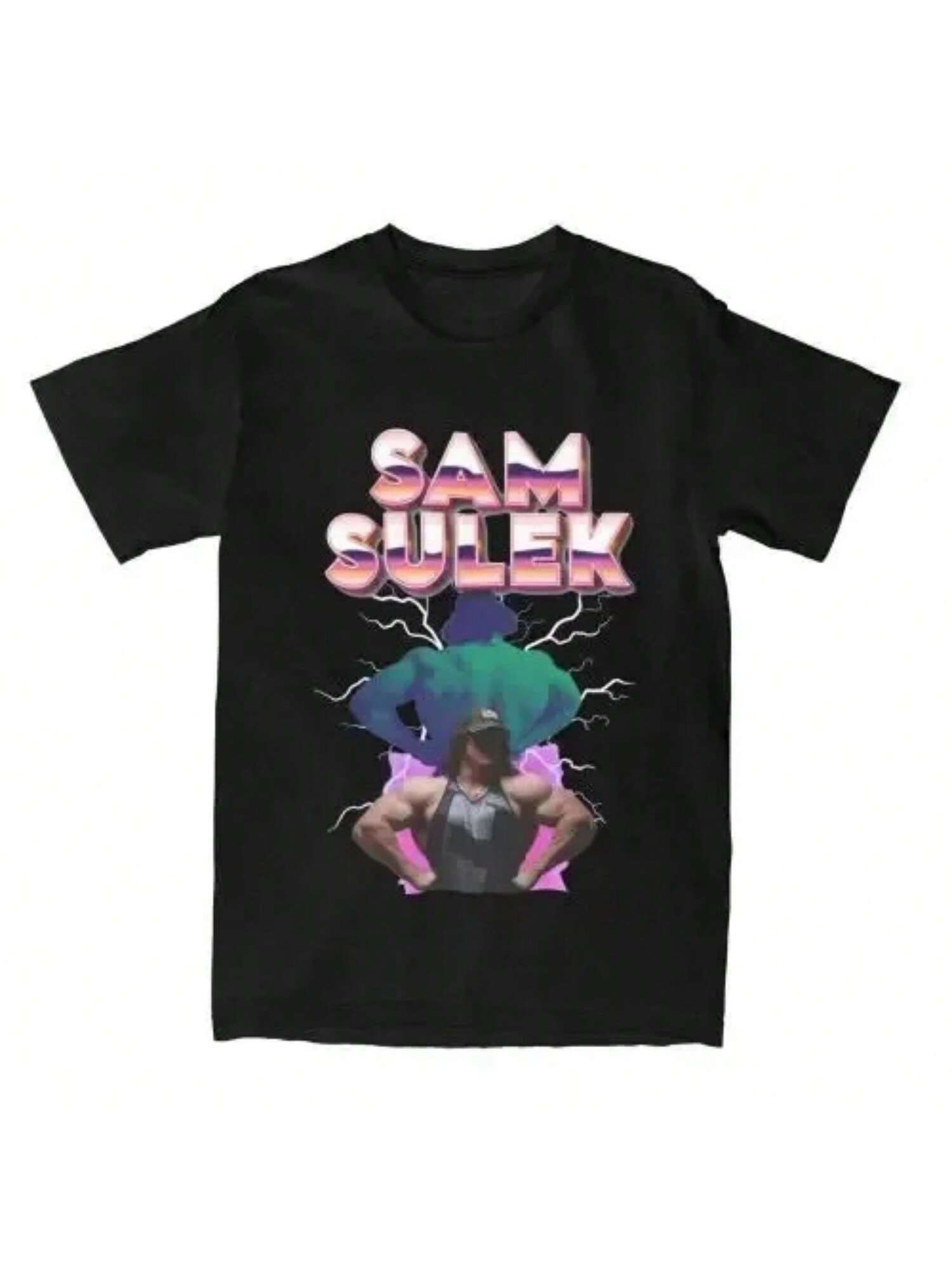 Sam Sulek Scared Of Woman T Shirt Humor Merch Fashion Tees Short Sleeve Crewneck T-Shirt Gift Clothes S разноцветный