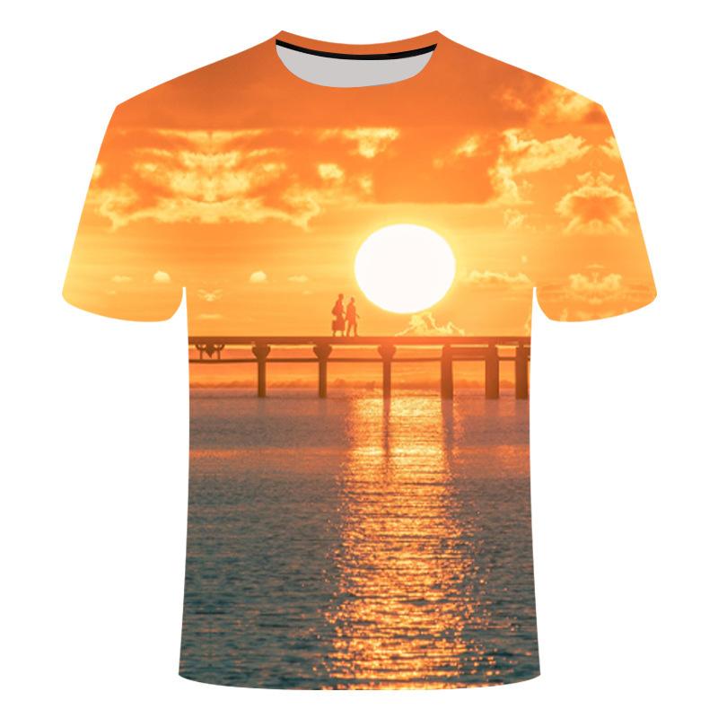 

Летние футболки с 3D принтом пальмы, уличная мужская натуральная мода, Harajuku, повседневная футболка большого размера с круглым вырезом, одежда 6XL