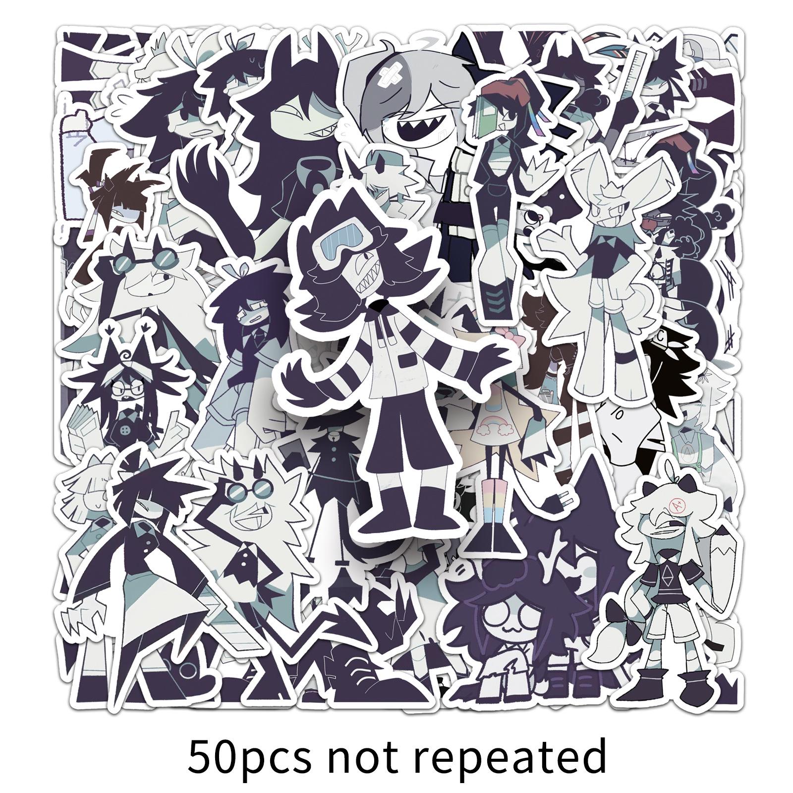 50 Sheets Cartoon Anime Fun Educational Sticker Set