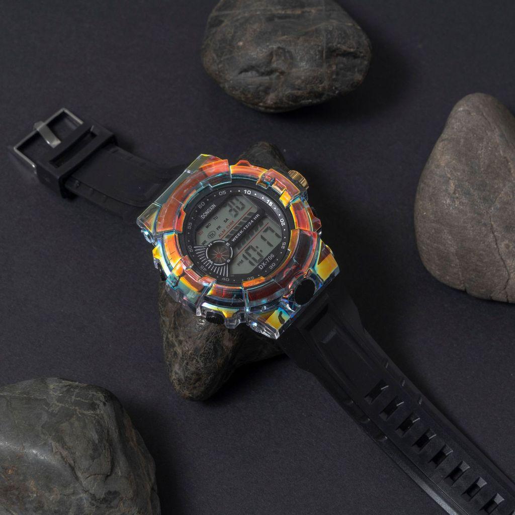 Children Digital Waterproof Sports Watch With Night Light For Teens чёрный